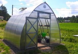 Serre de jardin tunnel en forme d'ogive