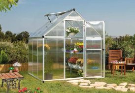 serre de jardin Palram Mythos 6x6 en aluminium et polycarbonate