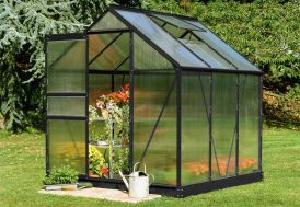 Serre de jardin en aluminium avec parois en polycarbonate Popular 66