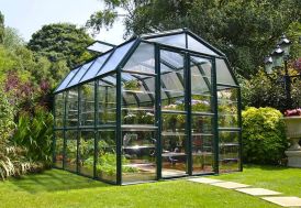 Serre de jardin en polycarbonate transparent et PVC vert Palram