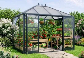 Serre de jardin en aluminium et polycarbonate Westmann Suprema