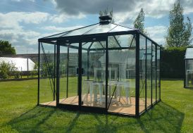 Serre orangerie ACD en aluminium et verre trempé 9 m² Pauline