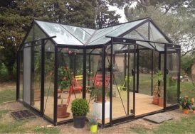 Serre orangerie ACD en aluminium et verre trempé 15 m² Hélène
