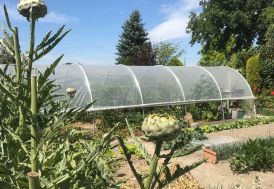 Serre de jardin tunnel en polyéthylène 44 m² Tonneau fabriquée en France 