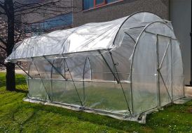 Serre tunnel en acier galvanisé et polyéthylène 200 µ - MS 12 m² Agrimec