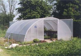 Serre Tunnel Tonneau en PVC Armé 35 m² - Super 6 x 5,8 m