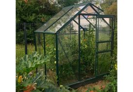 Serre de jardin en verre trempé Allium Lams 2,5 m² vert