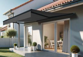 Store banne manuel sans coffre avec lambrequin 4 x 3 m