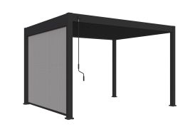 Store latéral motorisé 3 m pour pergola bioclimatique Ombréa gris anthracite