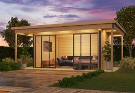 Studio de jardin habitable avec double vitrage et terrasse Doméo 4 V2 Plus