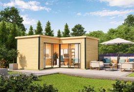 Studio de jardin habitable en angle Doméo 6 + baies vitrées 25 m²