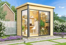 bureau de jardin en bois et double vitrage Doméo Mini Plus 5 m² 