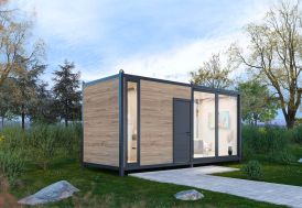Studio de jardin habitable métal imitation bois 14 m²  Garden Pavilions