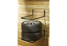 Lot de 2 supports muraux range-pneus universel 4 pneus Mottez