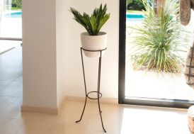 Support plante Louis Moulin acier époxy - Adèle fer vieilli Ø24-26 cm