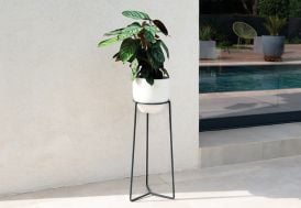 Support plante Louis Moulin acier époxy - Tripode 58 x 21 cm