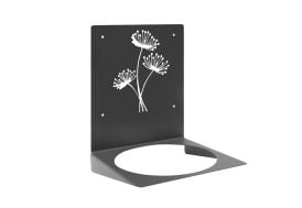 Support mural pour plante Louis Moulin acier époxy - Fleur Ø15 cm