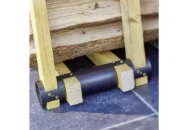 Lot de 2 supports modulables en acier pour fabrication range-bûches Mottez