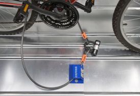 Plancher et système anti-vol pour coffre à vélos Trimetals