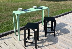 Table bar de jardin en acier thermolaqué Chantilly Atelier Percheron