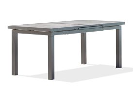 Table de jardin avec rallonge en aluminium 8 à 10 personnes plateau céramique