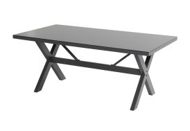 Table de jardin extensible 180/300 cm en aluminium anthracite - VILA