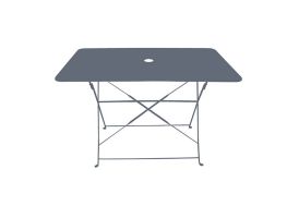 Table de jardin pliante rectangulaire en acier Chalêt-Jardin Bistrot 110 x 70 cm gris