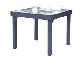 table en aluminium modulo carrée avec rallonge coulissante