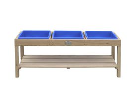 Table sable et eau en bois de hemlock avec bacs en plastique