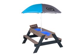 Jeu de Jardin Table Sable et Eau Table en Bois de Hemlock avec Parasol Axi Nick