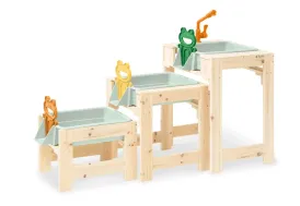 Ensemble de 3 tables de jeux d'eau en bois massif Pinolino Frolino