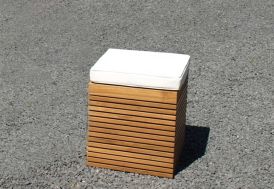 Tabourets de Jardin en Teck Massif Vicio (45x45cm) lot de 4