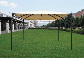 Tonnelle fer forge Majorque 3,5 x 3,5 avec toile