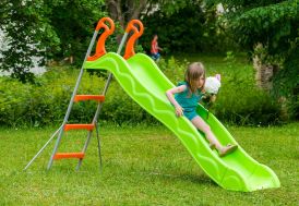 Toboggan pour Enfant en Métal et Plastique Trigano Danou Vert