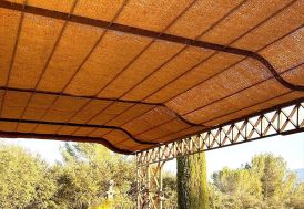 Toile fibres de coco ultra denses ombrage pour pergola Robusta Les Ombrières de Provence