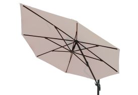 Toile de remplacement pour parasol déporté Flora Couleurs du Monde gris perle