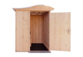 Toilettes Sèches pour Personnes à Mobilité Réduite en Bois d’Épicéa Lécopot LécoBox PMR