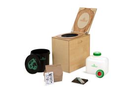 Toilettes sèches en bois à séparation pour camping car IndiBlœm Trobolo