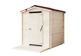 Toilettes sèches extérieures en bois adaptées PMR 4,5 m² Habrita Foresta