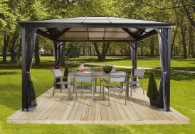 tonnelle en aluminium et polycarbonate 3 x 3 m