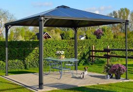 Pergola en alu Palram Palermo 3600 toiture polycarbonate 360 x 360 cm