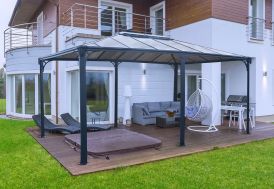 Tonnelle Aluminium et Polycarbonate Martinique 5000 17,6 m²