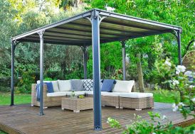Pergola en alu toit plat Milano 4300 de Palram 14 m²
