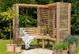 Arche en bois autoclave avec bancs Milton Contemporary Jagram