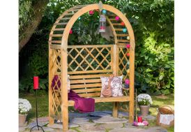 Tonnelle arche en bois autoclave avec banc Romantica Jagram
