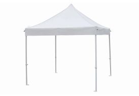 Tonnelle pliante tente de réception en acier et polyester 9 m² blanc Chalêt-Jardin