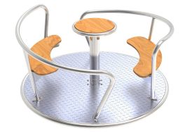 Tourniquet pour Aire de Jeux en Acier Inoxydable et Bois de Mélèze KBT Viento