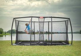 Trampoline enterré rectangulaire pour enfants