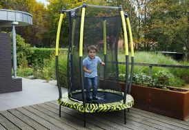 Trampoline avec Filet de Sécurité Exit Toys Tiggy Junior sur Terrasse