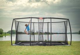 Trampoline enterré avec filet de protection Ultim Champion Flatground BERG